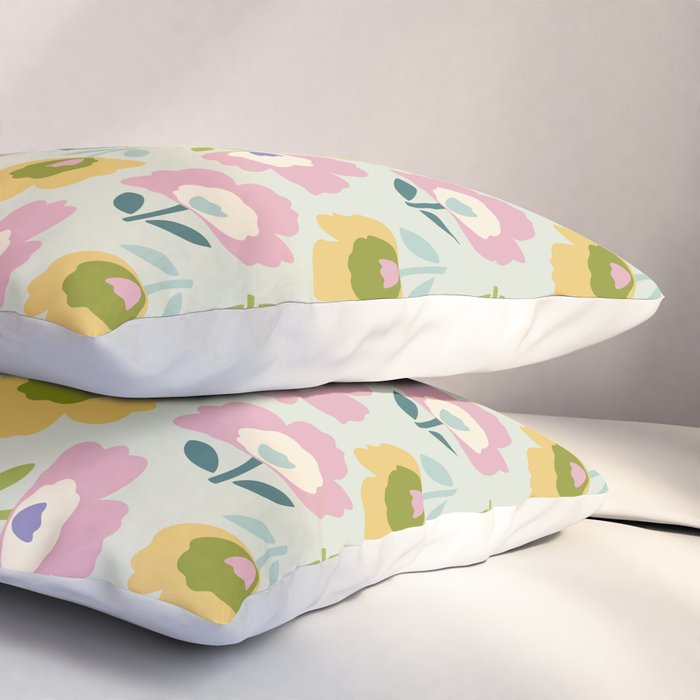 Scandinavian Floral  Pillow Sham Gallery Image 3