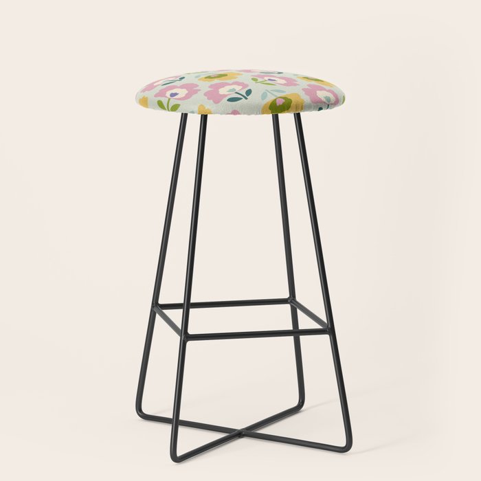 Scandinavian Floral  Stool Gallery Image 1