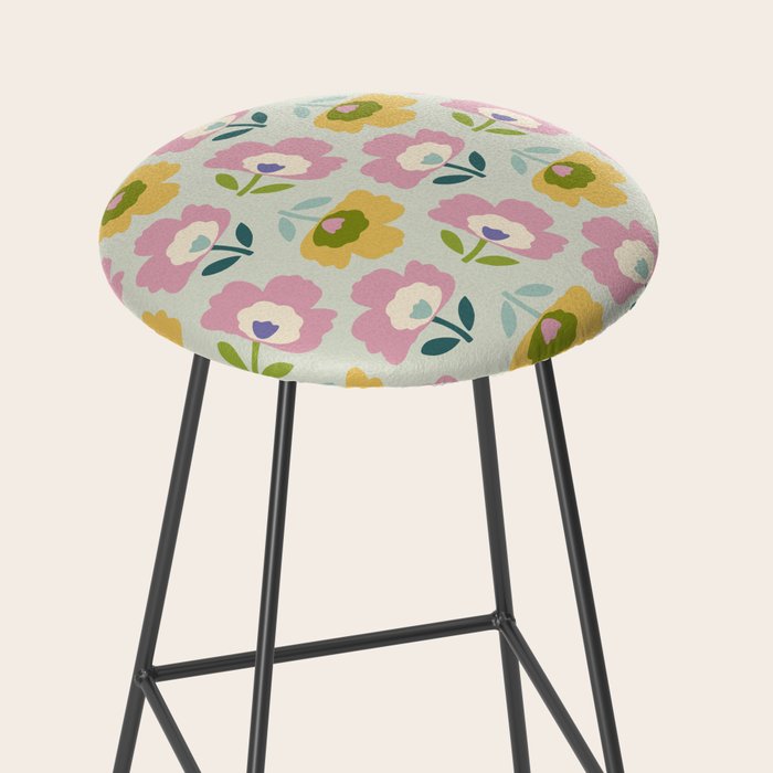 Scandinavian Floral  Stool Gallery Image 2
