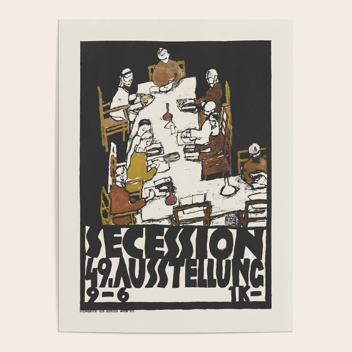 Egon Schiele Vintage Exhibition Poster, 1918 Poster – Society6