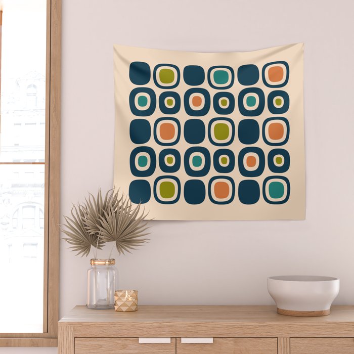 Mid Century Modern Scandinavian Abstract 322 Wall Tapestry Gallery Image 2