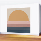 Minimal Retro Sunset - Earthy Neutral Wall Mural Gallery Image 2