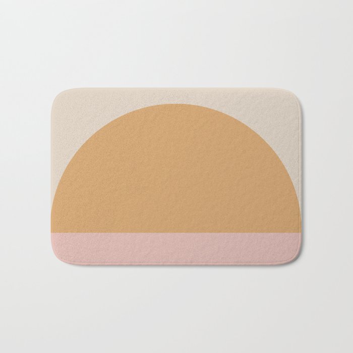 Minimal Retro Sunset - Earthy Neutral Bath Mat Gallery Image 1