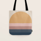 Minimal Retro Sunset - Earthy Neutral Tote Bag Gallery Image 1