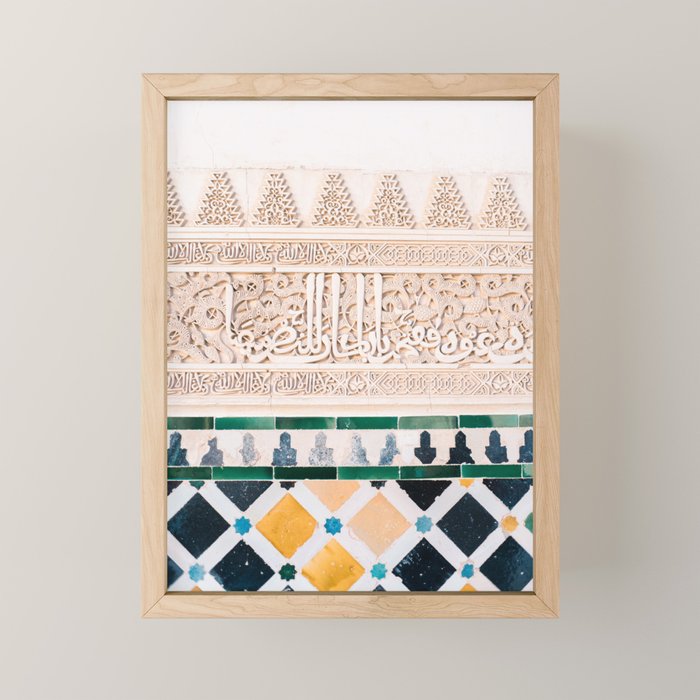Arabic tiles in Sevilla | Ahambra photography art | Colorful photo print | Morocco Marrakech Mini Art Print Gallery Image 1