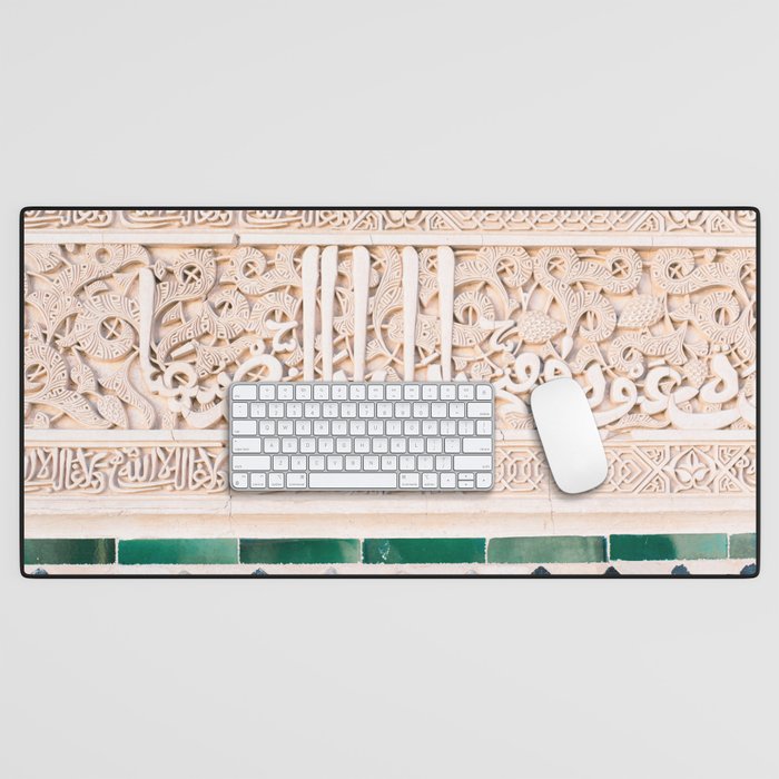 Arabic tiles in Sevilla | Ahambra photography art | Colorful photo print | Morocco Marrakech Desk Mat Gallery Image 1