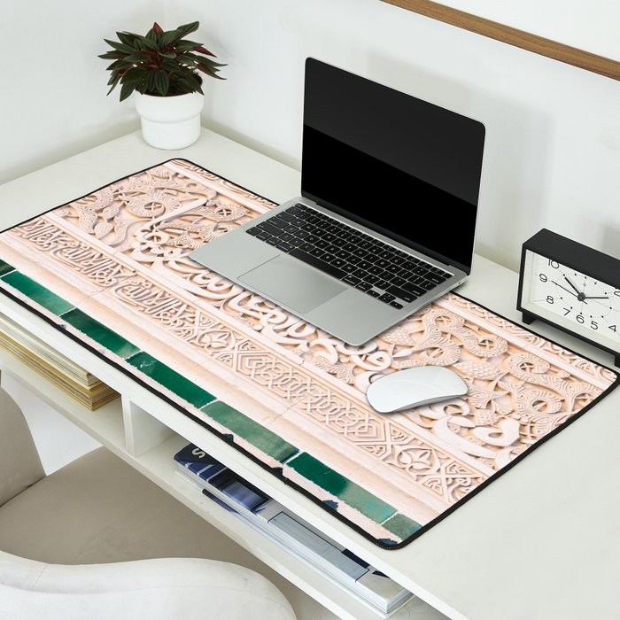 Arabic tiles in Sevilla | Ahambra photography art | Colorful photo print | Morocco Marrakech Desk Mat Gallery Image 2