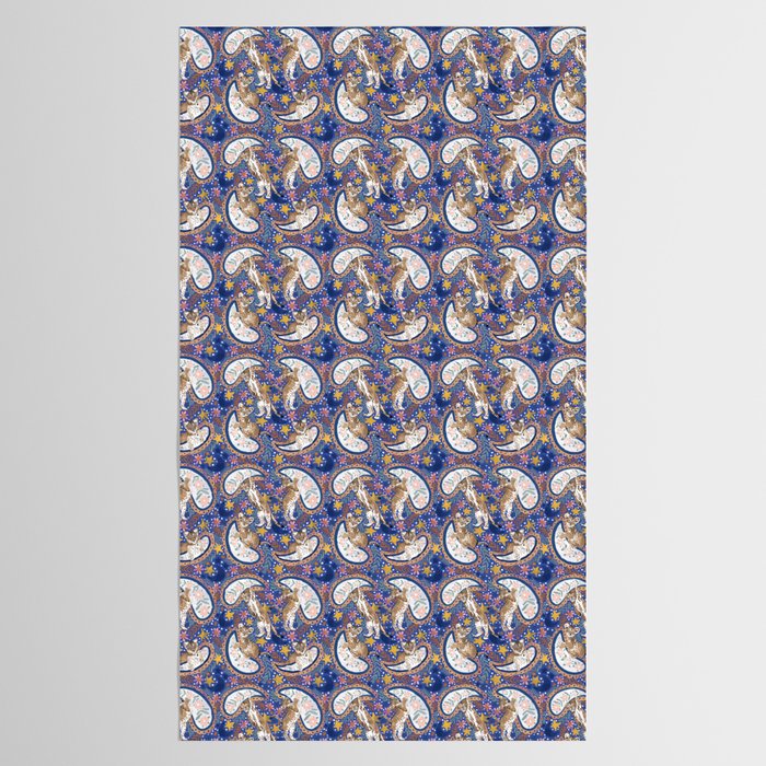 Leopard Cubs Starry Night Tablecloth Gallery Image 2