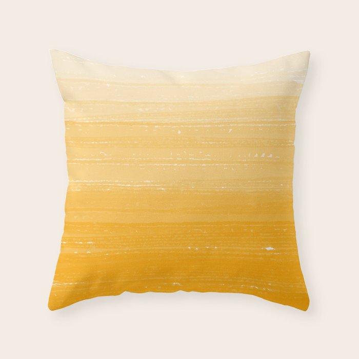 Saffron Paint Gradient Throw Pillow Gallery Image 1