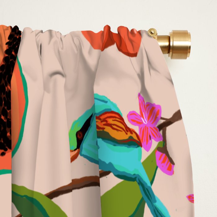 Summer vibes in tropical jungle Window Curtain Gallery Image 2