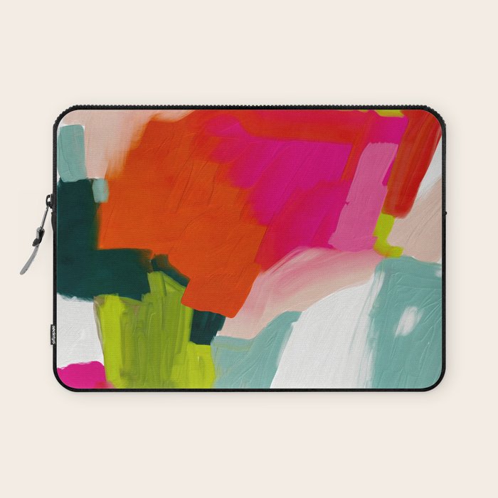 abstract pink art Laptop Sleeve Gallery Image 1