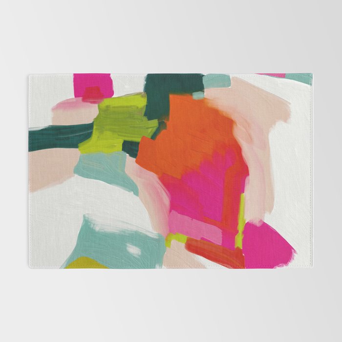 abstract pink art Rug Gallery Image 2