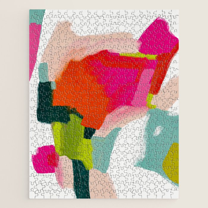 abstract pink art Jigsaw Puzzle Gallery Image 1