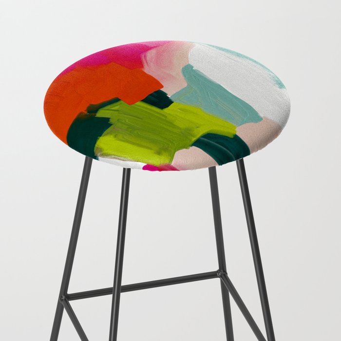 abstract pink art Stool Gallery Image 2