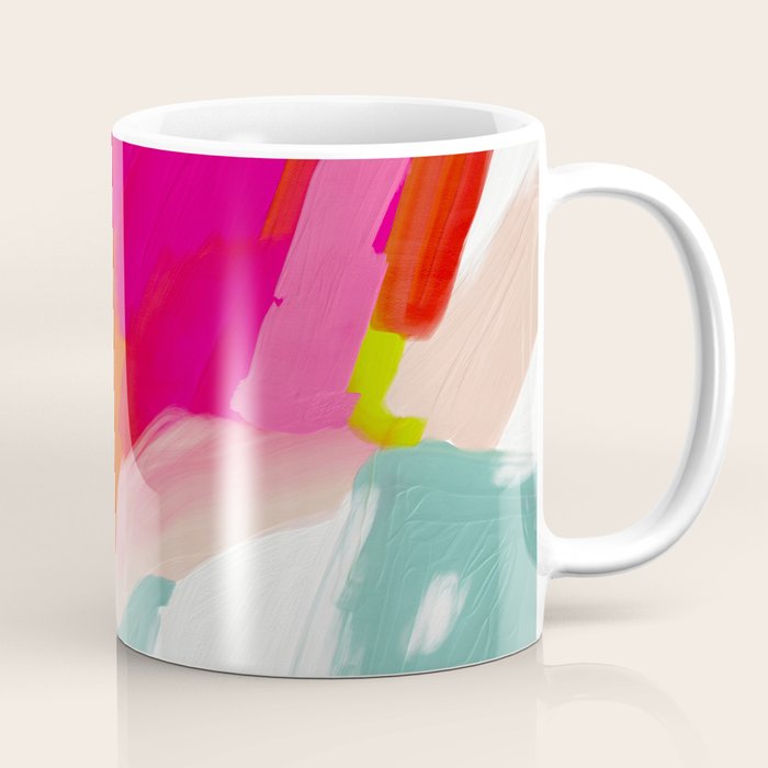 abstract pink art Coffee Mug Gallery Image 1