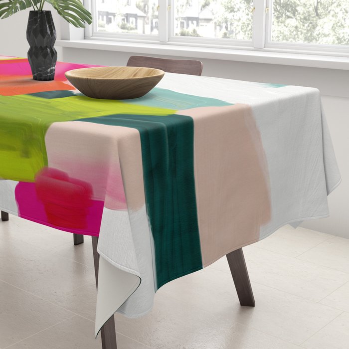 abstract pink art Tablecloth Gallery Image 3