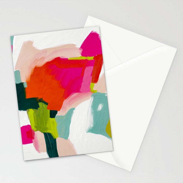 abstract pink art Stationery Card Gallery Image 2