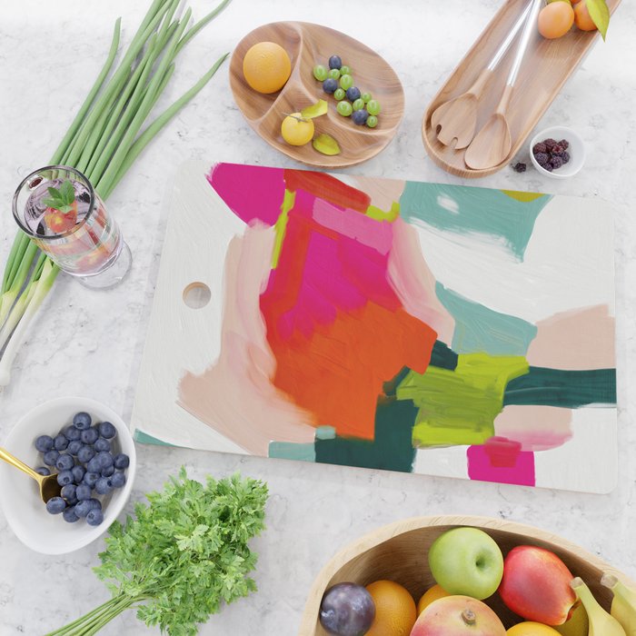abstract pink art Cutting Board Gallery Image 2