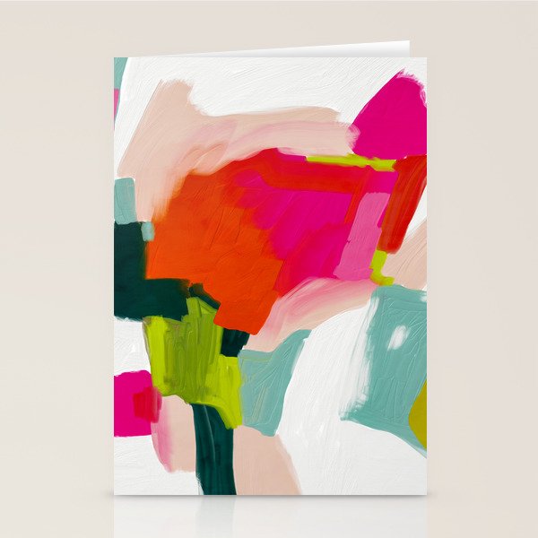 abstract pink art Stationery Card Gallery Image 1