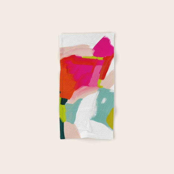 abstract pink art Bath Towel Gallery Image 1