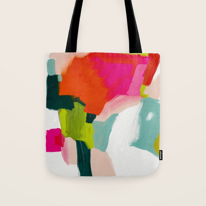 abstract pink art Tote Bag Gallery Image 1