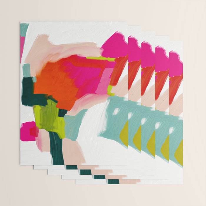 abstract pink art Wrapping Paper Gallery Image 3