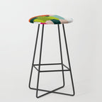 abstract pink art Stool Gallery Image 1
