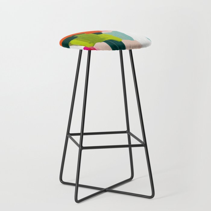 abstract pink art Stool Gallery Image 1