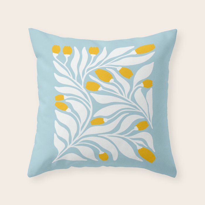 French Tulips Throw Pillow Gallery Image 1