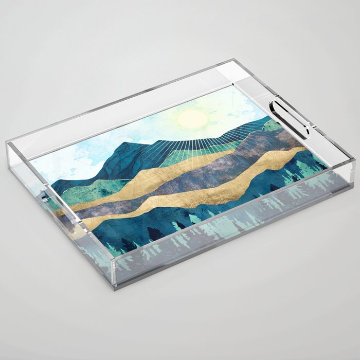 Blue Forest Acrylic Tray Gallery Image 1