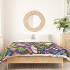 60s 70s psychedelic Modern Christmas Confetti Pattern Duvet Cover Gallery Image 3