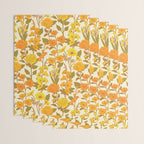 Yellow Vintage-Inspired 70s Floral Cottage Garden Wrapping Paper Gallery Image 3