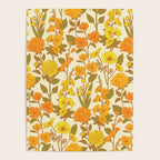 Yellow Vintage-Inspired 70s Floral Cottage Garden Poster Gallery Image 4