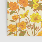 Yellow Vintage-Inspired 70s Floral Cottage Garden Poster Gallery Image 3