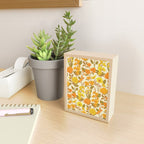 Yellow Vintage-Inspired 70s Floral Cottage Garden Mini Art Print Gallery Image 2
