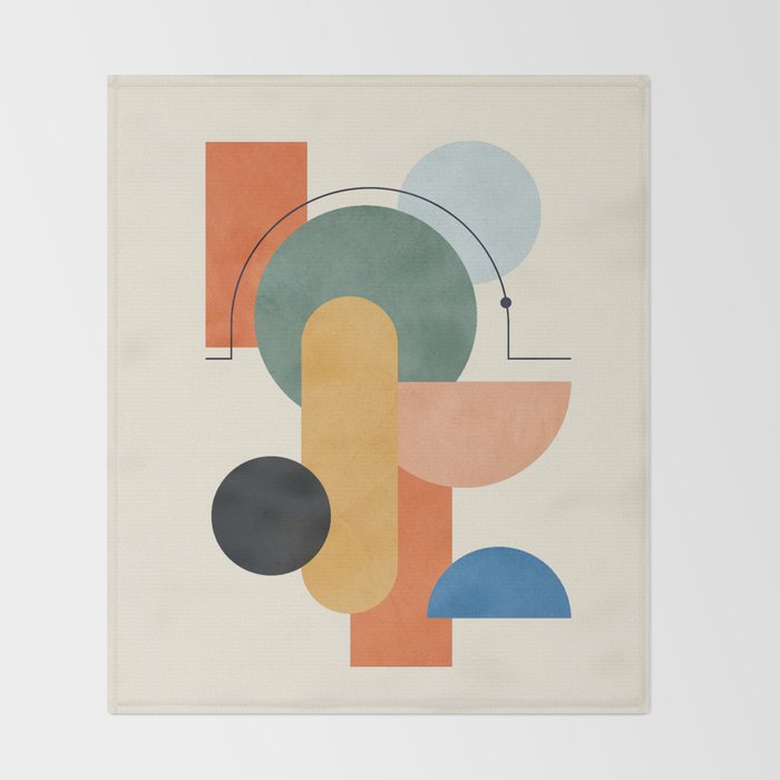 Geometric Color Play 01 Throw Blanket Gallery Image 2