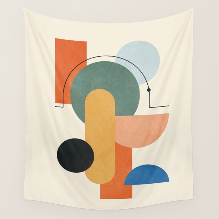 Geometric Color Play 01 Wall Tapestry Gallery Image 4