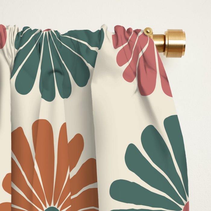 Retro Summer Daisies IX Window Curtain Gallery Image 2