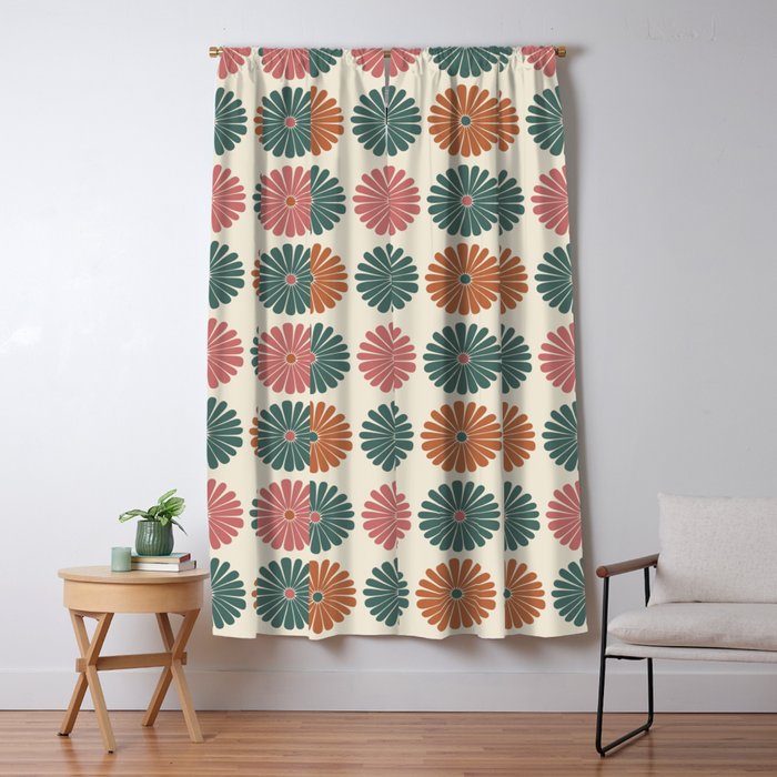 Retro Summer Daisies IX Window Curtain Gallery Image 5