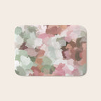Spring Flurry - Sage Mint Green Fuchsia Blush Pink Abstract Flower Wall Art, Springtime Painting Bath Mat Gallery Image 1