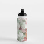 Spring Flurry - Sage Mint Green Fuchsia Blush Pink Abstract Flower Wall Art, Springtime Painting Water Bottle Gallery Image 3