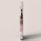 Spring Flurry - Sage Mint Green Fuchsia Blush Pink Abstract Flower Wall Art, Springtime Painting iPhone Case Gallery Image 2