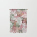 Spring Flurry - Sage Mint Green Fuchsia Blush Pink Abstract Flower Wall Art, Springtime Painting Wall Hanging Gallery Image 1