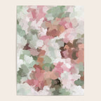 Spring Flurry - Sage Mint Green Fuchsia Blush Pink Abstract Flower Wall Art, Springtime Painting Poster Gallery Image 4