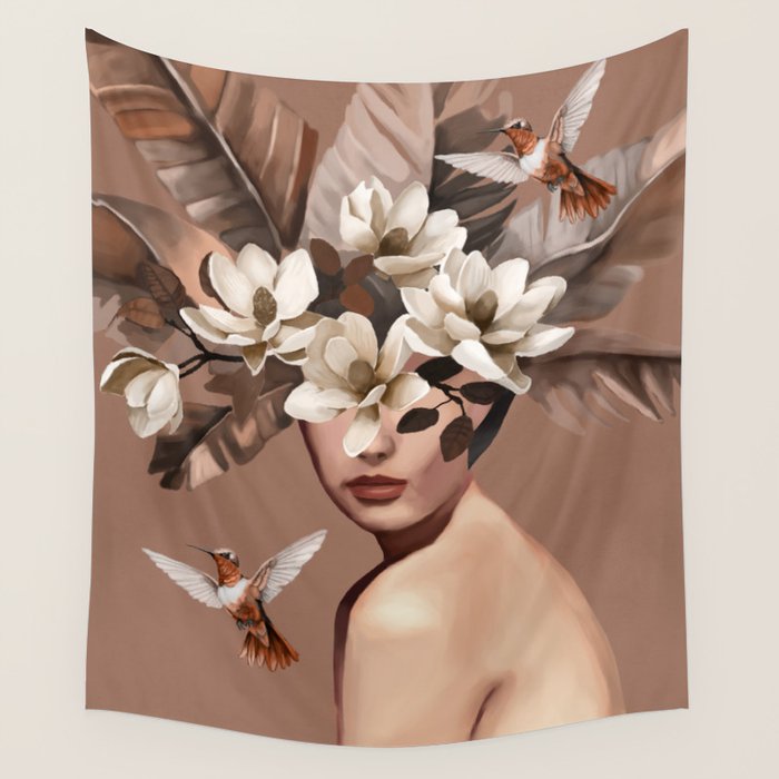 Hummingbird Whispers 2 Wall Tapestry Gallery Image 1
