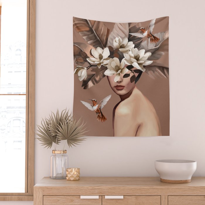 Hummingbird Whispers 2 Wall Tapestry Gallery Image 2