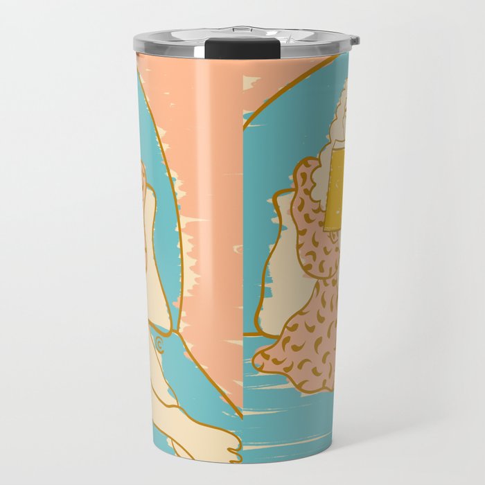 Portrait of a Woman Reading - Quiet Time 3 Travel Mug Gallery Image 1