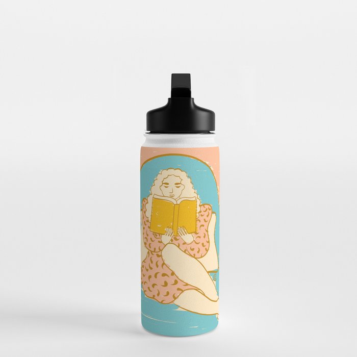 Portrait of a Woman Reading - Quiet Time 3 Water Bottle Gallery Image 3