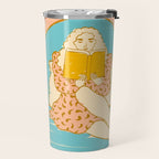 Portrait of a Woman Reading - Quiet Time 3 Travel Mug Gallery Image 2