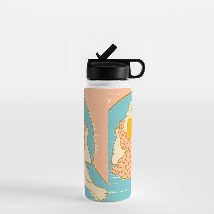 Portrait of a Woman Reading - Quiet Time 3 Water Bottle Gallery Image 1